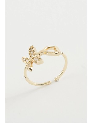 Hobilinka Kelebek Zirkon Taşlı Yüzük