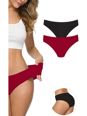 Hobilinka 2 Adet Kadın Dikişsiz Lazer Kesim Esnek Iz Yapmayan Külot S4