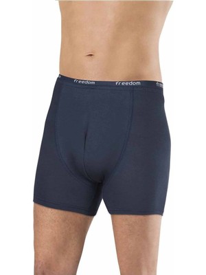 Hobilinka Bambu Düz Renk Erkek Boxer Lacivert - 1275A