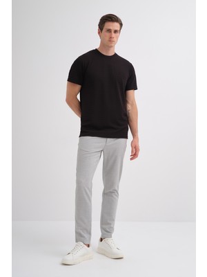 Cazador Bisiklet Yaka Erkek Siyah T-Shirt 40470