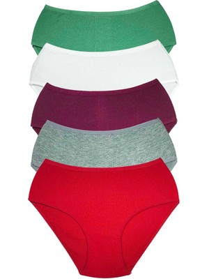 Hobilinka 5 Adet Kadın Yüksek Bel Ribana Bato Külot S044