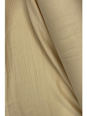 Hobilinka Çok Amaçlı Müslin Pamuklu Bebek Örtü ve Battaniye Kumaşı Müslin Bez Bej 80