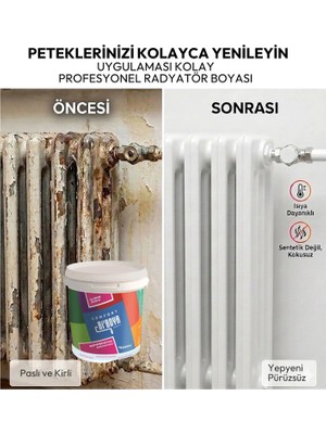 Bi'Boya Beyaz Isıya Dayanıklı Radyatör Petek Boyası 0,75 lt Parlak Metal Boyası Kolay Uygulama