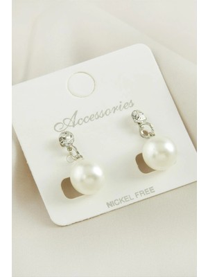 Hobilinka Yuvarlak Inci Taşlı Küpe