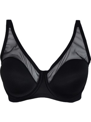 Le Jardin 9200-b Soft Cup Sütyen Tül Kaplı Siyah Dikişsiz Rahatlık ve Nefes Alabilir Yapı