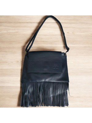 Valvıc Hakiki Deri Püsküllü Genç Kız Çanta