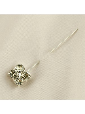 Hobilinka Kare Taşlı Eşarp Iğnesi