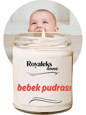 Hobilinka Doğal Özel Seri Kokulu Dekoratif Kavanoz Mum 210 cc - Bebek Pudrası - Ryl