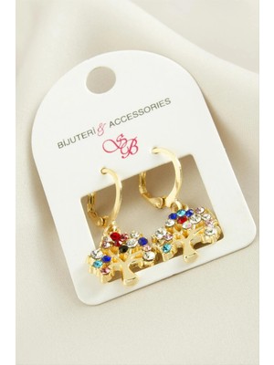 Hobilinka Hayat Ağacı Taşlı Küpe