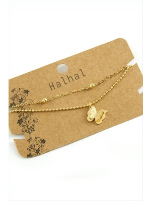 Hobilinka Kelebek Lüks Çelik Halhal