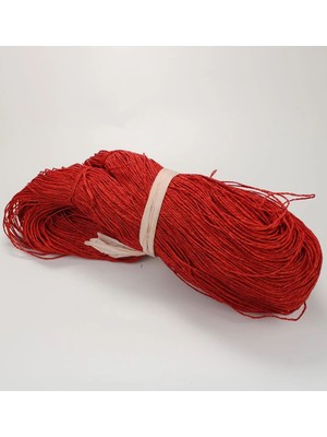 Hobilinka Kırmızı Renk Çile Kağıt Ip Çanta Ipi Supla Ipi  No:78 - (550-600 Gr)