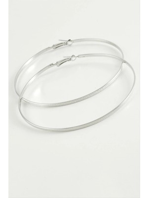 Hobilinka Noktalı Metal Halka Küpe 8-10 cm