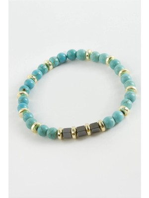 Hobilinka Turkuaz Doğaltaş Bileklik 6 mm