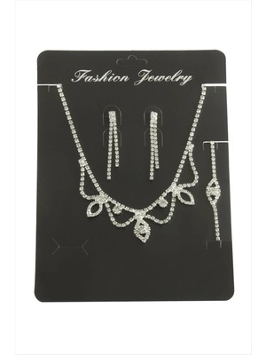 Hobilinka Oval Taşlı Set Kolye