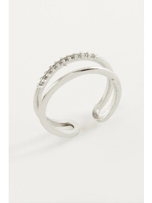 Hobilinka Ikili Zirkon Taşlı Yüzük