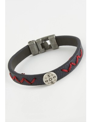 Hobilinka Zikzak Ip Desenli Kaliteli Suni Deri Bileklik