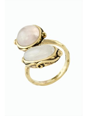 Hobilinka Yuvarlak Oval Doğaltaşlı Otantik Yüzük