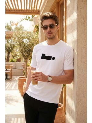 Buratti Pamuklu Regular Fit Baskılı Bisiklet Yaka T Shirt Erkek T Shirt 5904061