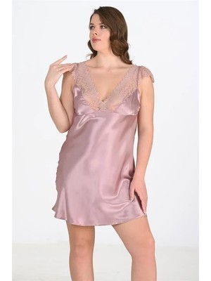 Hobilinka  Büyük Beden Vizon Gecelik 2106