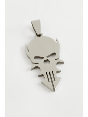 Hobilinka Kuru Kafa Çelik Kolye Ucu 3,5 cm