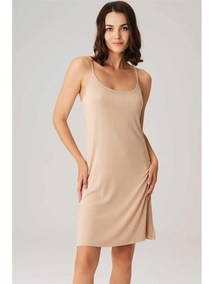 Hobilinka  Viskon Ince Ip Askılı Kısa Elbise Altı Kombinezon