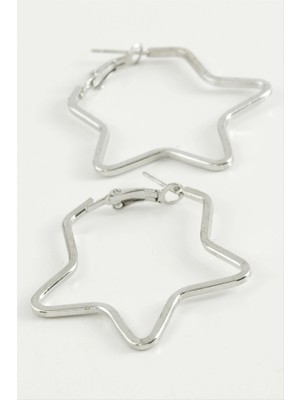 Hobilinka Yıldız Halka Küpe 4,5 cm