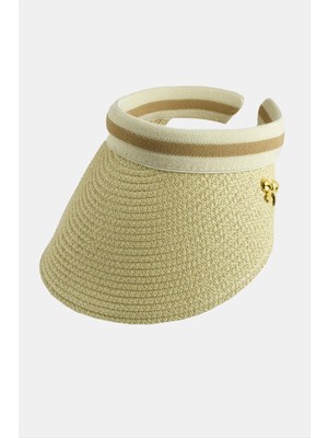 Hobilinka Fiyong Kasketli Hasır Plaj Şapkası