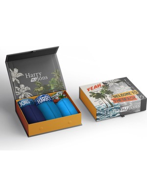 Harry Jones Surf Premium Kutulu 3 Adet Erkek Boxer Hediyelik Kutu