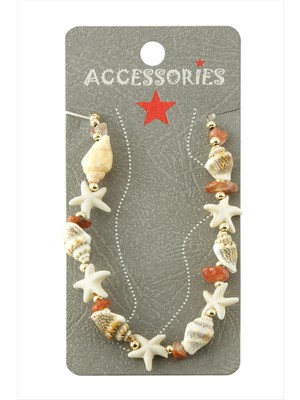 Hobilinka Deniz Yıldızı Deniz Kabuğu Kırık Doğaltaş Halhal