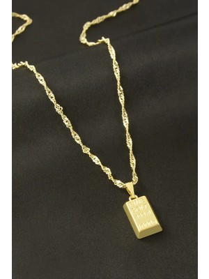 DS LLC Külçe Şekilli Uçlu Kolye DLLSRSBJ34