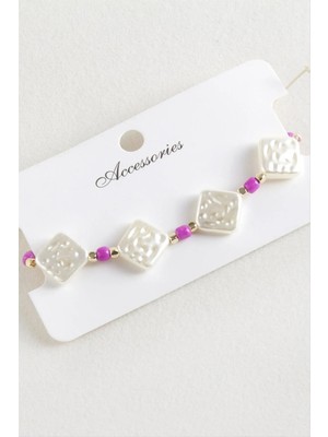 Hobilinka Baklava Boncuk Inci Makrome Ip Bileklik