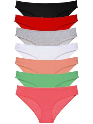 Hobilinka 7 Adet Süper Eko Set Likralı Kadın Slip Külot Set 6