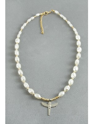 Hobilinka Zirkon Taşlı Inci Kolye