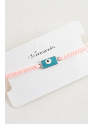 Hobilinka Dikdörtgen Nazar Makrome Örgülü Bileklik