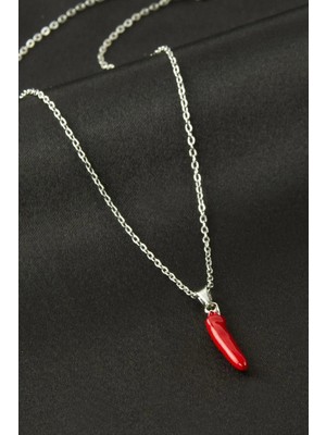 Hobilinka Biber Mineli Çelik Kolye