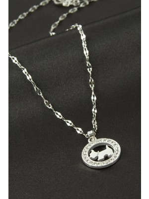 Hobilinka Köpek Zirkon Taşlı Kolye