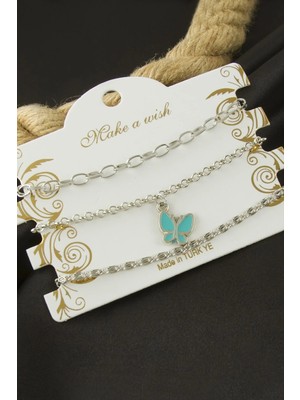 MidasTech Kelebek Zincir Bileklik 3 Adet Nemere