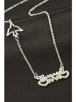 Hobilinka Bitanem Yazılı Kalp Ritim Şans Kolye