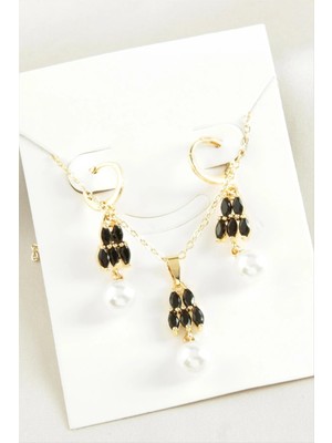 Hobilinka Inci Zirkon Taşlı Set Kolye