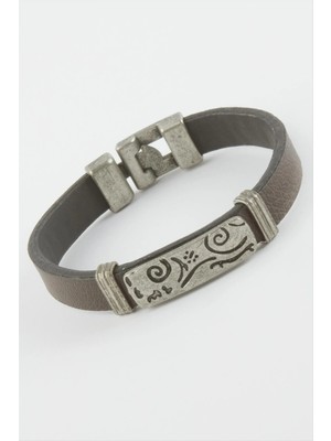 Hobilinka Çini Desenli Suni Deri Bileklik