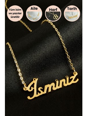 Hobilinka Kişiye Özel Isim Yazılı Kolye