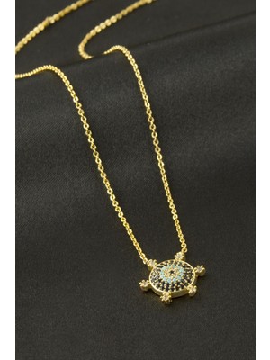 Hobilinka Dümen Zirkon Taşlı Kolye