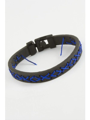 Hobilinka Ipli Işlemeli Kaliteli Suni Deri Bileklik