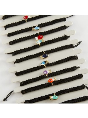 Hobilinka Balık Makrome Örgülü Bileklik