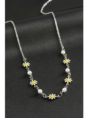 Hobilinka Papatya Inci Mineli Kolye