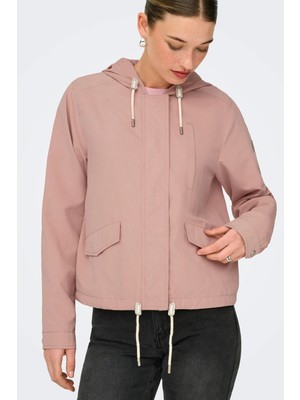 Only Onlskylar Büzgülü Regular Fit Kapüşonlu Mevsimlik Mont Bayan Mont 15218613