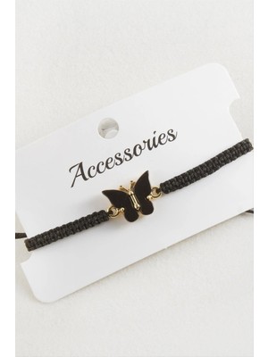 Hobilinka Kelebek Polyester Makrome Örgülü Bileklik