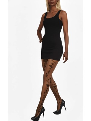 Hobilinka Daymod Kadın Margarita Desenli Ince Külotlu Çorap