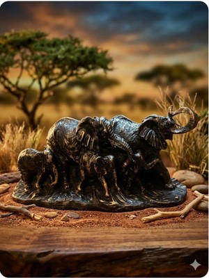 Ayder Online Satış 12 cm  -22 cm  Ebatlarında Kırılmaz Polyester,fil Biblo