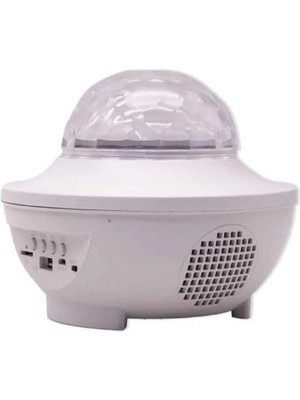 Hobilinka Çok Renkli Projektör Lamba Disko Topu Gece Lambası Kablosuz